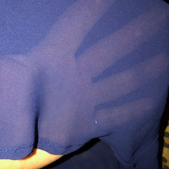 bongo XL Blue sheer short sleevefront pocket w/ studs - Picture 7 of 8